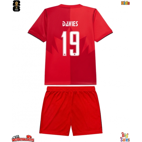 Canada Alphonso Davies #19 Replica Home Stadium Kit for Kids World Cup 2026 Short Sleeve (+ pants)